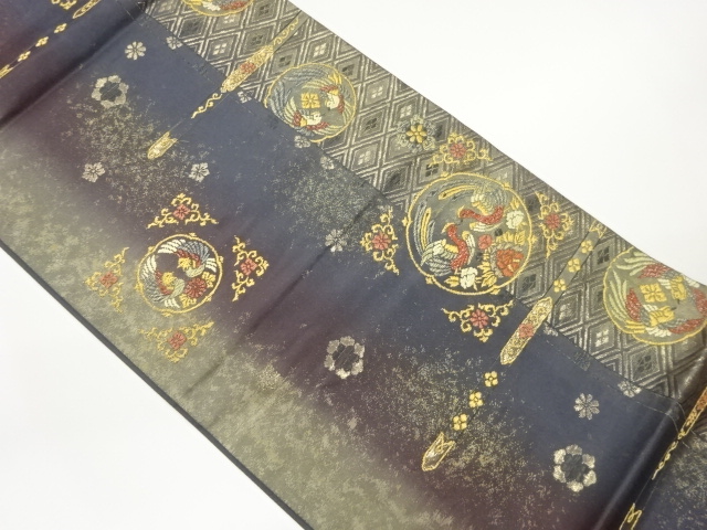 JAPANESE FUKURO OBI / WOVEN BIRDS